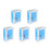 5Pcs Blue Wall Mount Post Box Reusable Letter Storage with Lock 4