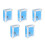 5Pcs Blue Wall Mount Post Box Reusable Letter Storage with Lock 6