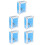 5Pcs Blue Wall Mount Post Box Reusable Letter Storage with Lock 5