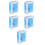 5Pcs Blue Wall Mount Post Box Reusable Letter Storage with Lock 9
