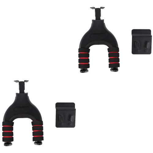 2Pcs Black Guitar Hooks Wall-Mounted Durable Guitar Holders 2