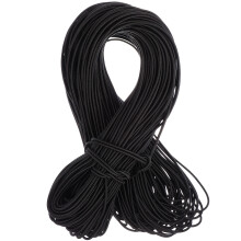 3Pcs Black Round Elastic Band DIY Stretch Cord for Costume Crafting