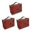 3Pcs Light Brown PU Vintage Book Covers Bible Study Carry Cases 4