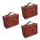 3Pcs Light Brown PU Vintage Book Covers Bible Study Carry Cases 7