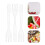 100Pcs Clear Small Forks for Fruit Cake Salad Serving 7