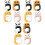 12Pcs Creative Panda Desk Bag Hooks Anti-Slip Plastic Hanging Hooks 3