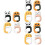 12Pcs Creative Panda Desk Bag Hooks Anti-Slip Plastic Hanging Hooks 6