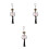 3Pcs Compact Ceramic Lucky Cat Car Hanging Accessories Multi Color 7