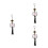 3Pcs Compact Ceramic Lucky Cat Car Hanging Accessories Multi Color 3