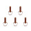 5Pcs Replaceable Wooden Umbrella Handles with Hanging Strap Beige 7