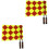 4Pièces Drapeaux Main Arbitre Football Résistants Assorti 3