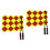 4Pièces Drapeaux Main Arbitre Football Résistants Assorti 4