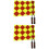 4Pièces Drapeaux Main Arbitre Football Résistants Assorti 5