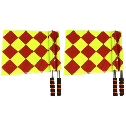 4Pièces Drapeaux Main Arbitre Football Résistants Assorti 1