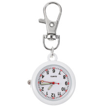 4St Clip-on Chest Watch Wit Rvs Verpleegkundig Gebruik