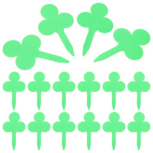 400Pcs Shamrock Green Plastic Garden Markers Weatherproof Plant Labels