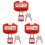 3Sets Rood Plastic Stopcontact Lockbox Voor Industriële Veiligheid 3