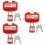 3Sets Rood Plastic Stopcontact Lockbox Voor Industriële Veiligheid 8