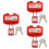 3Sets Rood Plastic Stopcontact Lockbox Voor Industriële Veiligheid 7