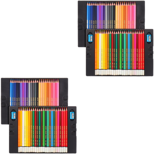 2Sets Multi Kleurpotloden Waterverf Ergonomisch Stevig Set 1