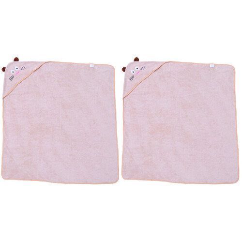 2Stk Rosa Kinderbademantel Hautfreundlichem Material Mit 1