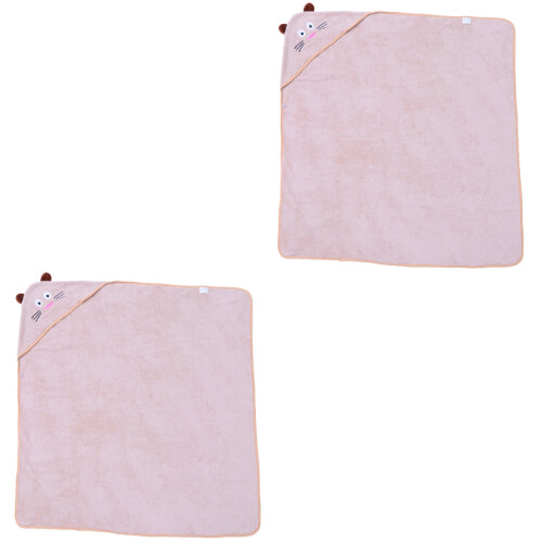 2Stk Rosa Kinderbademantel Hautfreundlichem Material Mit 2