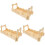 3Sets Small Khaki Wooden Pet Bridge Rat Hedgehog Cage Accessory 4
