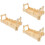 3Sets Small Khaki Wooden Pet Bridge Rat Hedgehog Cage Accessory 8