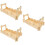 3Sets Small Khaki Wooden Pet Bridge Rat Hedgehog Cage Accessory 9