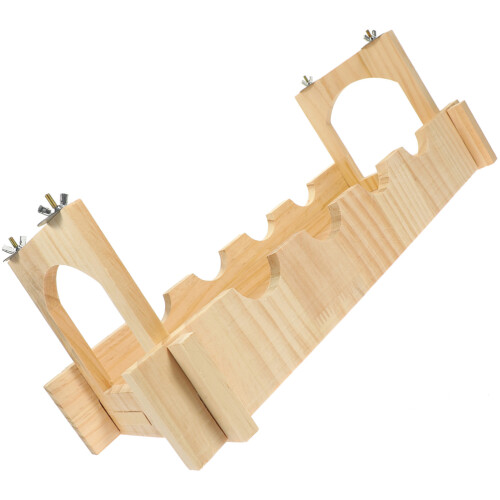 3Sets Small Khaki Wooden Pet Bridge Rat Hedgehog Cage Accessory 2