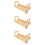 3Sets Small Khaki Wooden Pet Bridge Rat Hedgehog Cage Accessory 10
