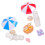 3Sets Resin Mini Beach Accessories Set for Dollhouse Multi-Color Decor 1
