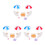3Sets Resin Mini Beach Accessories Set for Dollhouse Multi-Color Decor 5