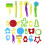 72Pcs DIY Plasticine Tools Assorted Colors Clay Mould Set for Kids 1