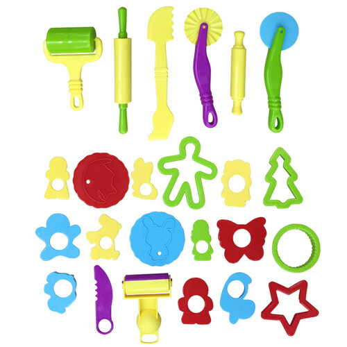 72Pcs DIY Plasticine Tools Assorted Colors Clay Mould Set for Kids