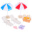 3Sets Resin Mini Beach Accessories Set for Dollhouse Multi-Color Decor 3