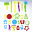 72Pcs DIY Plasticine Tools Assorted Colors Clay Mould Set for Kids 11