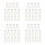 56Pcs White Wooden Blind Cord Tassels for Window Shutter Pulls 9