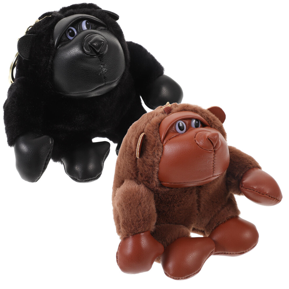 2St Gorilla Sleutelhanger Zachte Decoratie Sleutels-image