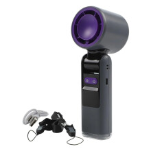 Portable USB Fan 100Speed Turbo Cooling with Digital Display for Camping Travel, Black