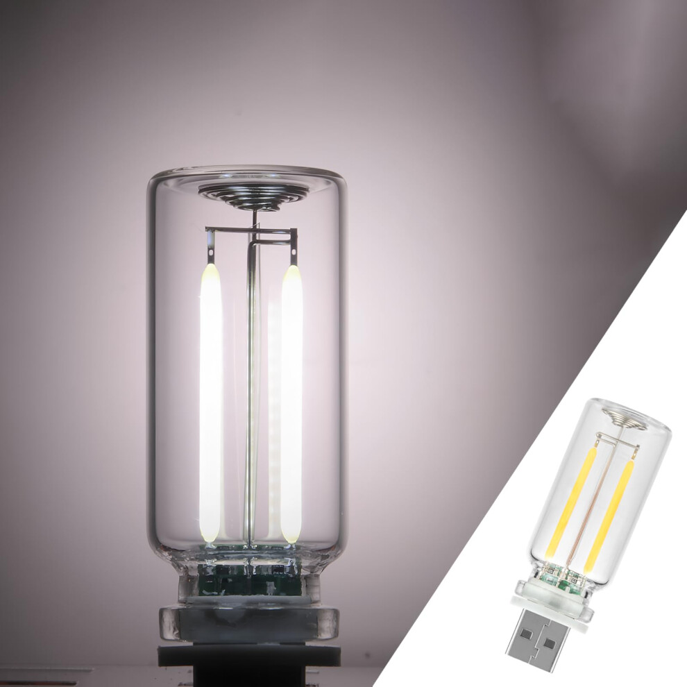 Car Led Interior With Touch Control, Usb Powered Ambient Lamp, Mini Glass Bottle, Light/White 9070919967139