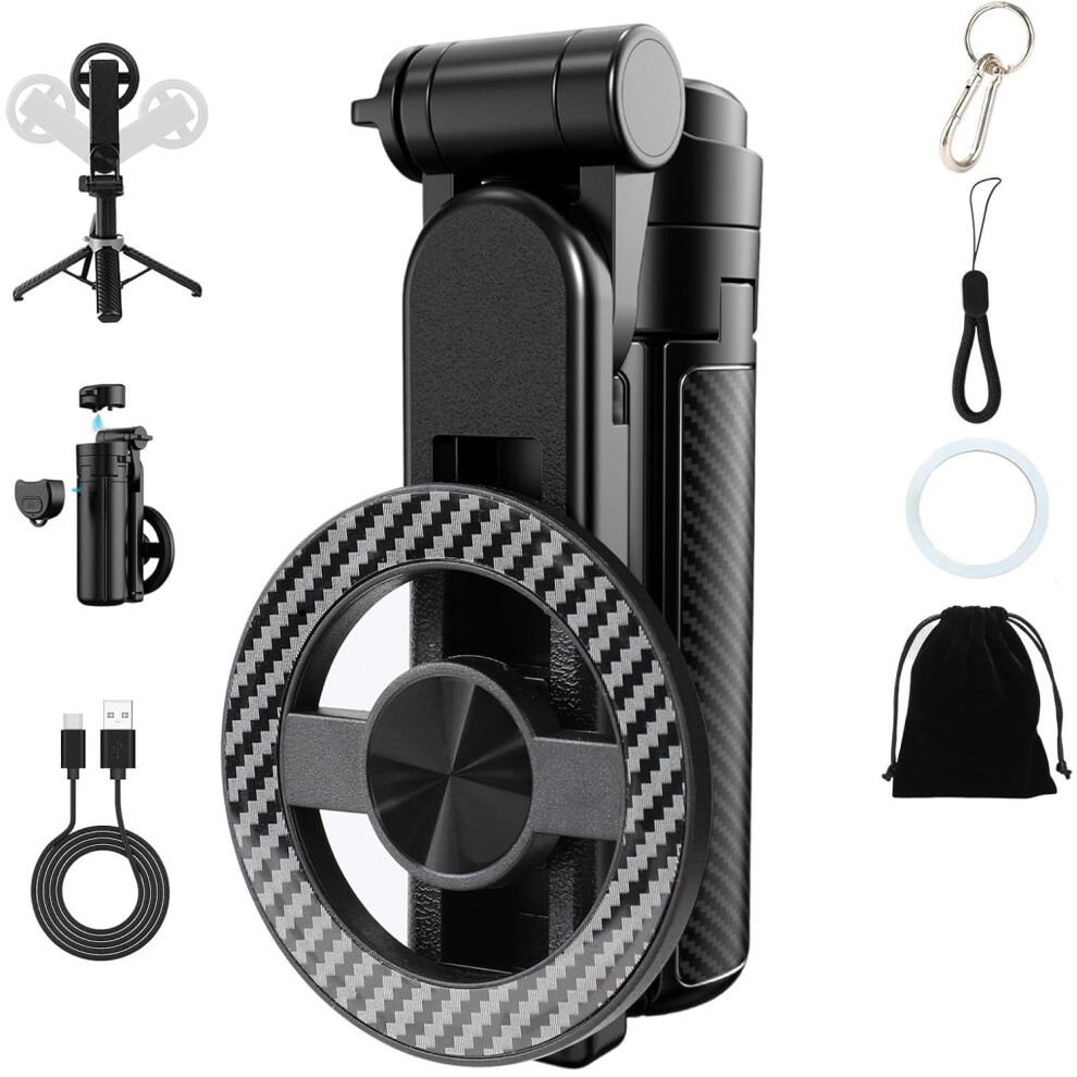 Magnetic Selfie Stick With Tripod And Remote, 360 Rotating Phone Stand For Iphone And Android 9455672823593