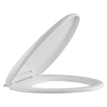 Universal Fit PP Toilet Seat with Slow Close UShaped Design, Durable Plastic, Easy Installation
