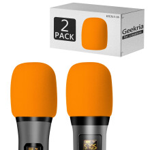 Microphone Windscreen Foam Cover for 1.6 Inch Mics Noise Reduction for Bietrun WXM09 WXM21 2 Pack Orange