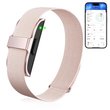 Screenless Waterproof Fitness Tracker Smart Health Wristband with GPS MultiSport and Long Battery Life for Women and Men Pink