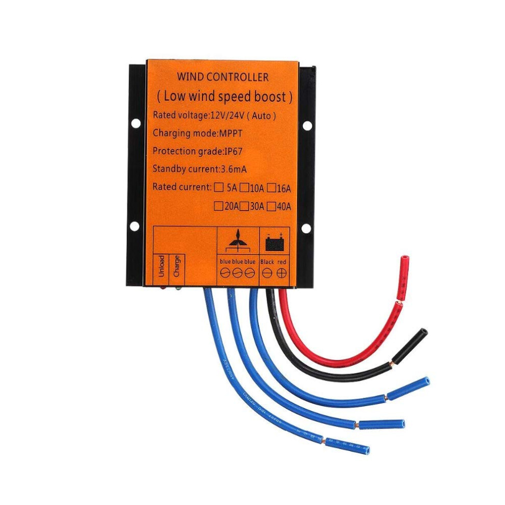 Wind Turbine Charge Controller 1000W 12V 24V 48V Mppt Efficient Charging Ip67 Waterproof Automatic Brake Protection 9070919943607
