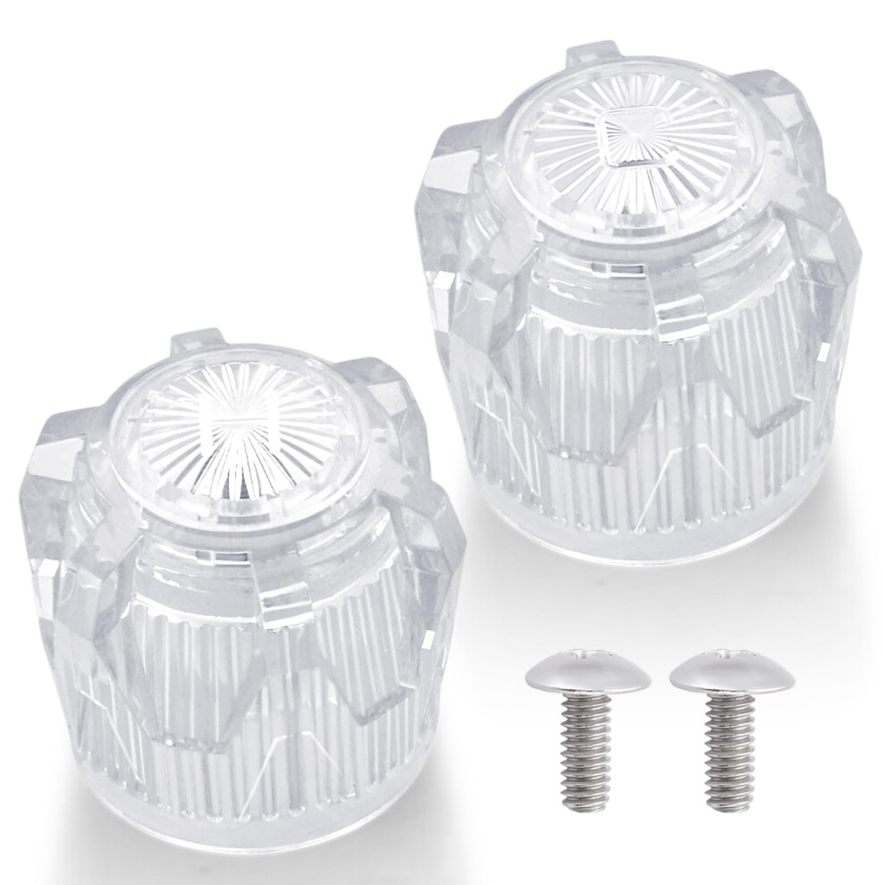Shower Knob Replacement For Phoenix Pf287015 Mobile Home, Clear Acrylic Faucet Handles 2 Pcs 9044945405736