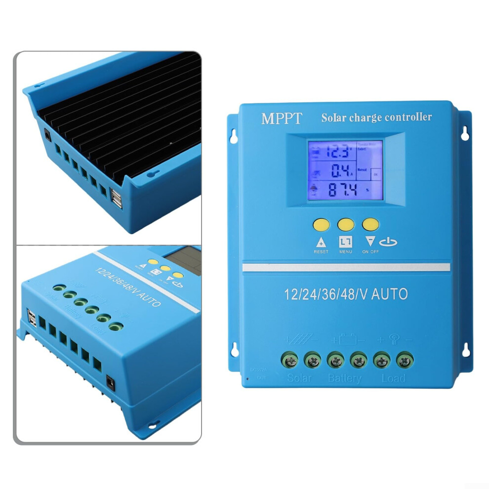 Mppt Solar Charge Controller 60A 12V48v Efficiency Lcd Display Dual Usb Offgrid 9070919943881