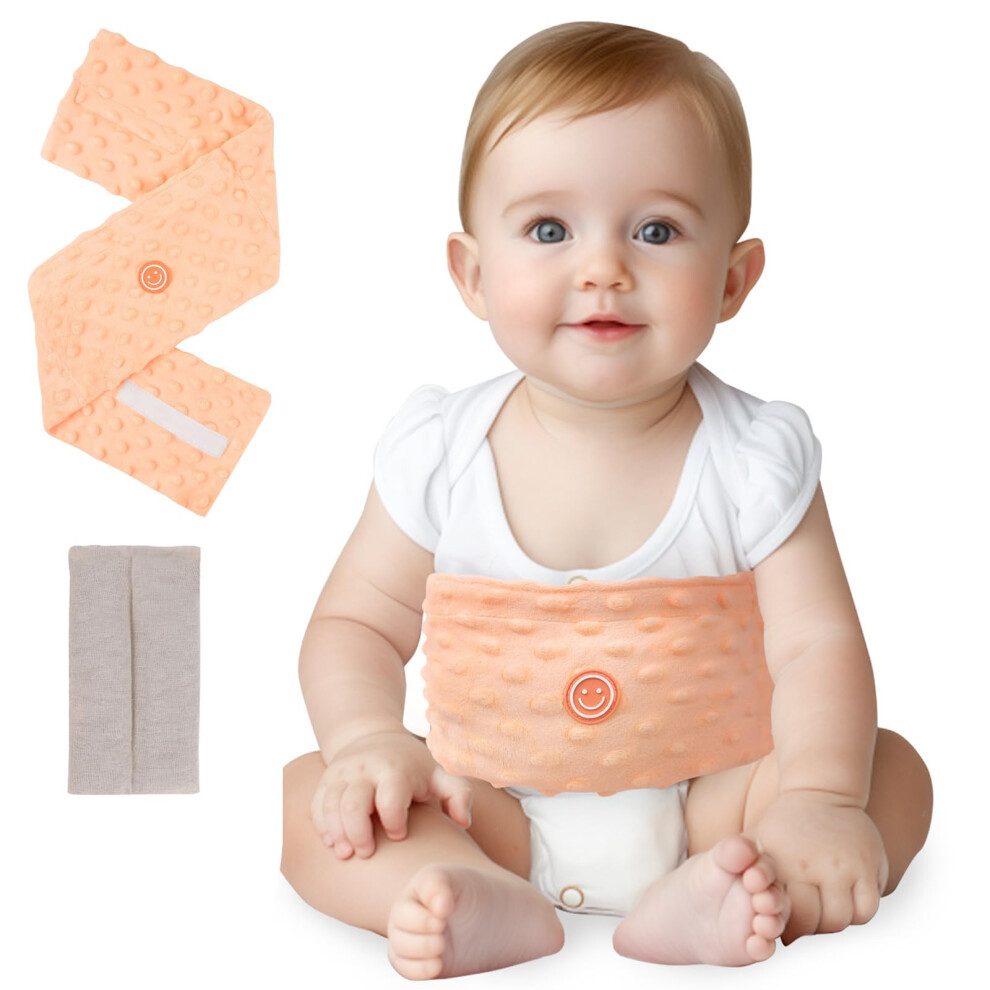 Comfheat Colic And Gas Relief For Newborns And Infants, Flaxseed Heated Tummy Wrap, Baby Swaddling Belt With Soothing Warmth, Natural Relief For Upset