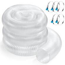 Flexible PVC Dust Collection Hose 6 Inch Clear Heat Resistant Vacuum Hose for Woodworking 10ft
